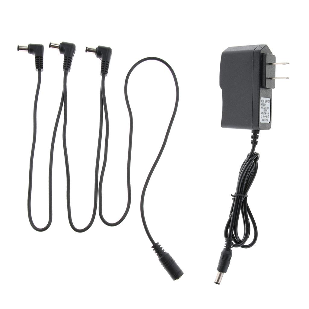 US Standard Guitar Effector Power Supply Adapter Charger Cable Parts