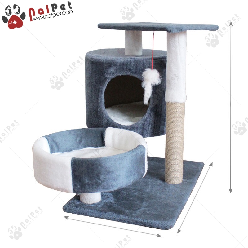 Trụ Cào Móng Bàn Cào Móng Nhà Cào 3 Tầng Cho Mèo Cattree TCM019