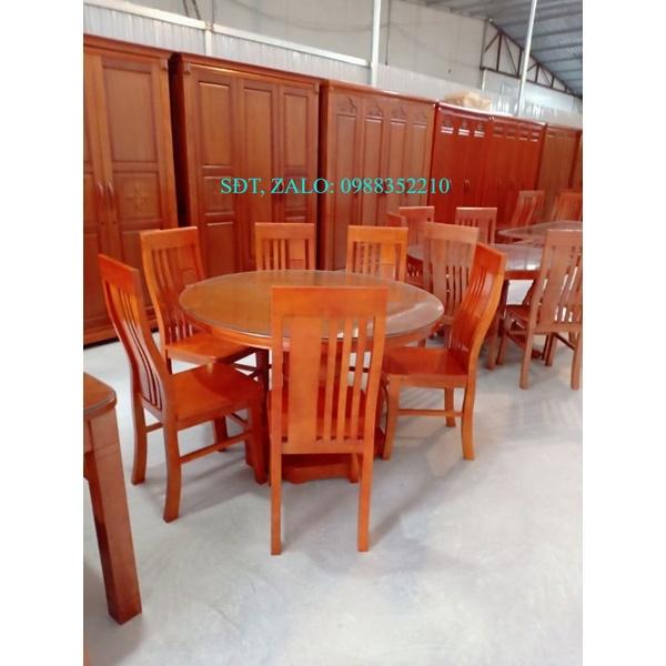 bàn ăn tròn gỗ xoan đào