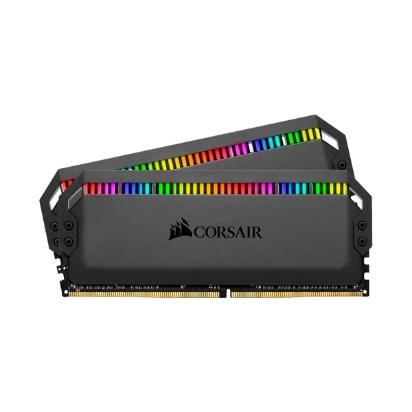 Bộ nhớ ram gắn trong Corsair DDR4, 3200MHz 16GB (2x8GB) DIMM, CL16 DOMINATOR PLATINUM RGB Black/White Heatspreader, RGB LED - Hàng Chính Hãng