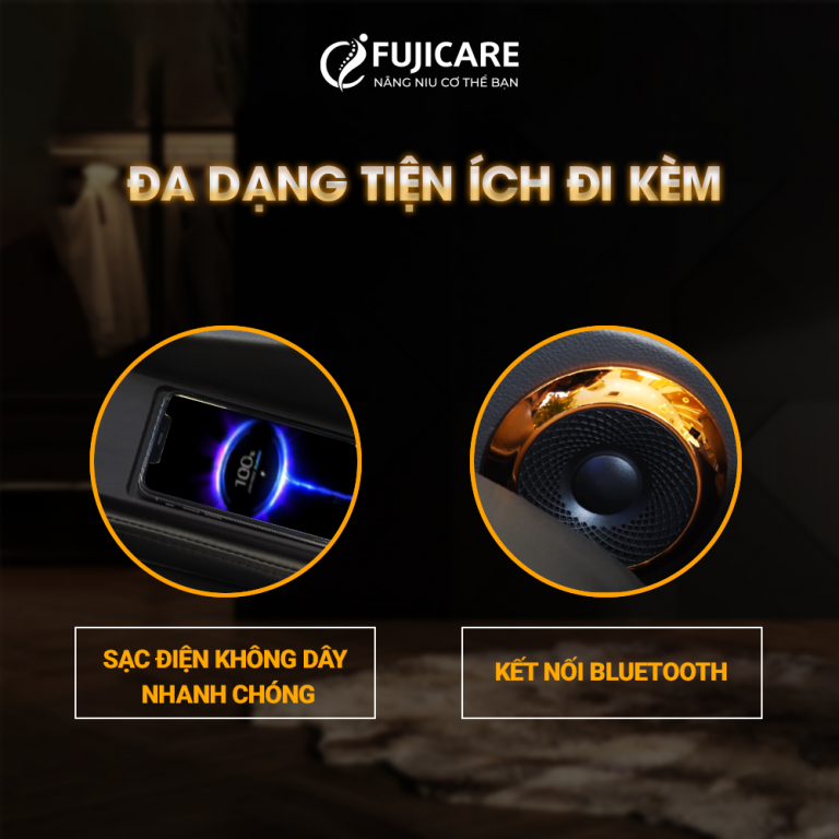 Ghế massage trị liệu toàn thân FUJICARE FC-8899 [FULL QUÀ TẶNG] công nghệ mát xa nhiệt hồng ngoại tân tiến giúp thư giãn, giảm stress tại nhà