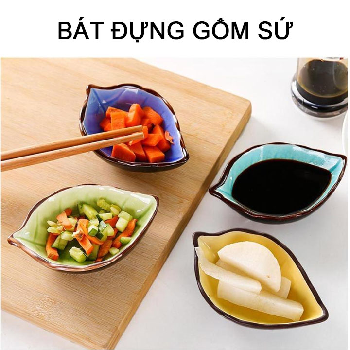 Đĩa đựng gia vị bằng gốm sứ hình xinh xắn