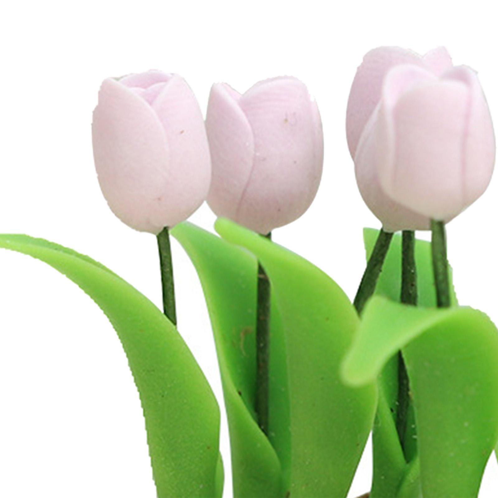 Miniature Dollhouse Flower DIY Accessories doll house for Garden Handcraft Balcony