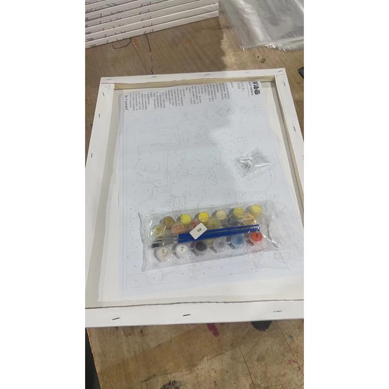 Tranh tô màu theo số Tranh sơn dầu số hoá hình cô gái múa size 30*40cm kèm khung
