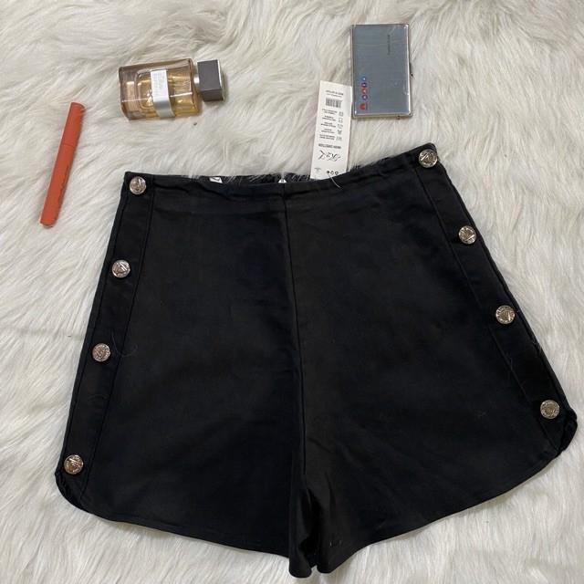 Quần short kaki lưng cao đóng nút 2 bên - Hàng Có Sẵn Đẹp