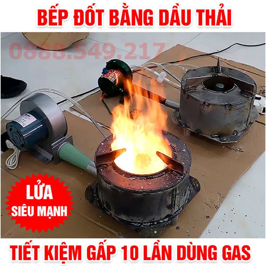 Bếp Đốt Dầu Thải - Bếp Đun Nguyên Liệu Thải, Mỡ Gà, Vịt. Siêu Tiết Kiệm - Siêu Bền Đẹp. 1 Lít Đun Đến 4, 5 Tiếng