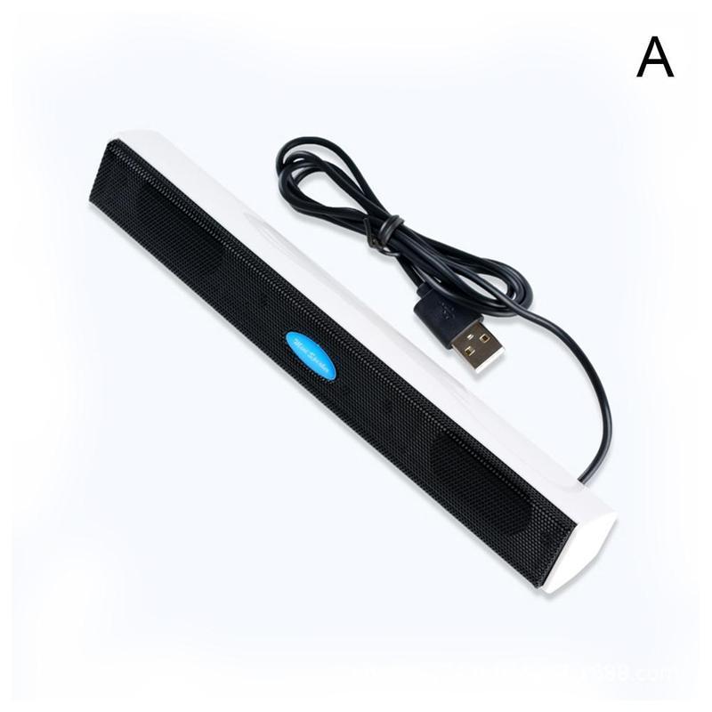 Loa di động âm trầm Bass Soundbar USB Loa máy tính gắn ngoài kèm cáp USB cho máy tính để bàn Máy tính xách tay K0T6 Màu sắc: trắng