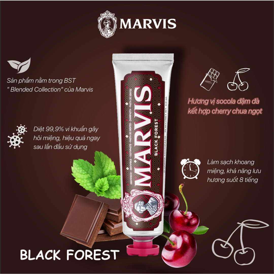 Kem đánh răng Marvis Toothpaste 85ml-75ml nhiều mùi hương