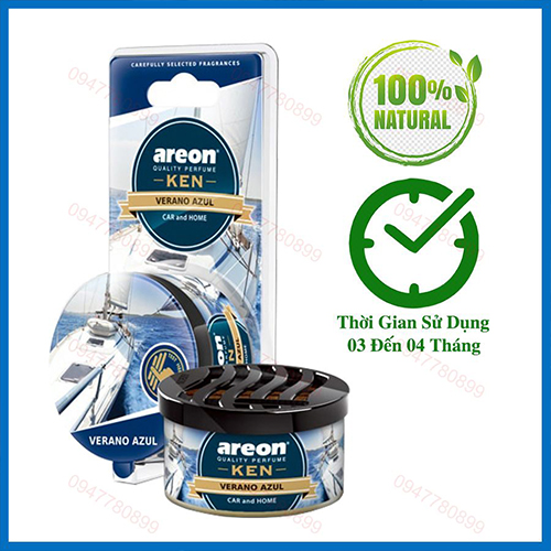 Sáp thơm tinh dầu thiên nhiên hương Chanh Sả - Areon Ken Verano Azul