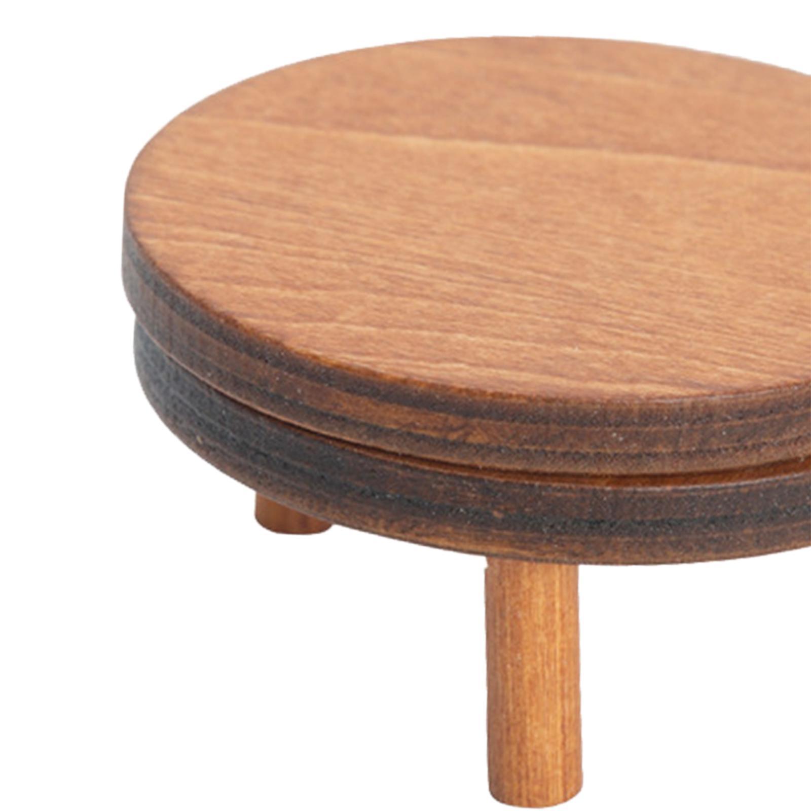 1/12 Mini Wooden Desk Rack Wooden Ornaments for Dollhouse Play Role Toys