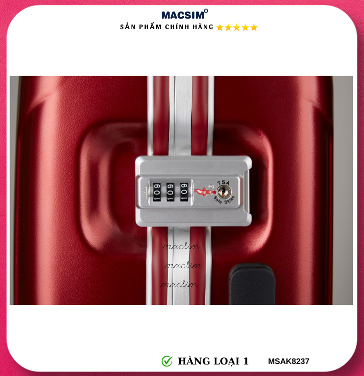 Vali cao cấp Macsim Aksen hàng loại 1 MSAK8237 cỡ 20inch