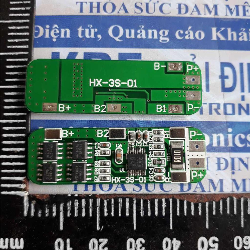 module SẠC, bảo vệ quá tải pin 18650 3 viên 11.1V-12.6V 6A,PCB xanh lá kde3781