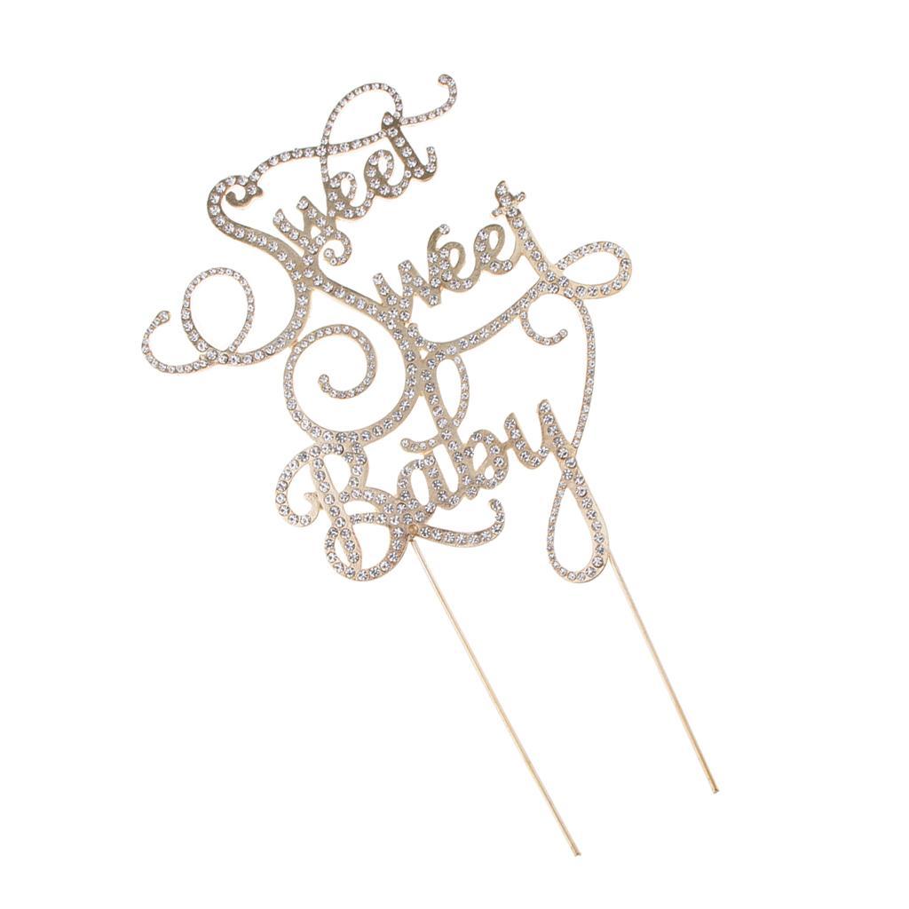 Sweet Sweet Baby Rhinestone Cake Topper Baby Shower Party Cake Decor