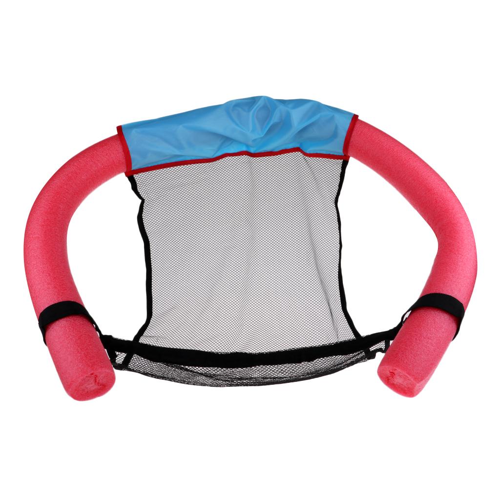 Swimming Noodle Chair Floating Sling Stick Mesh Net Seat Bed Size S Red