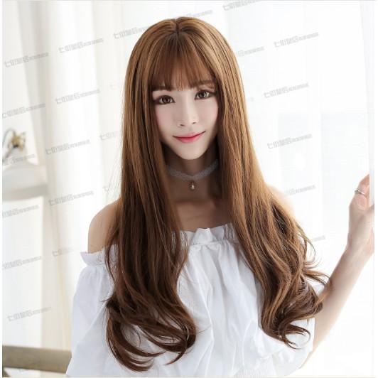 Tóc giả gợn nhẹ mái thưa Wina-9144