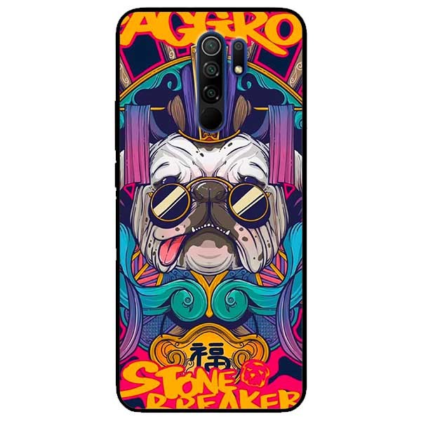 Ốp lưng dành cho Xiaomi Redmi 9 - Redmi 9A - mẫu Pulldog Kính Đen