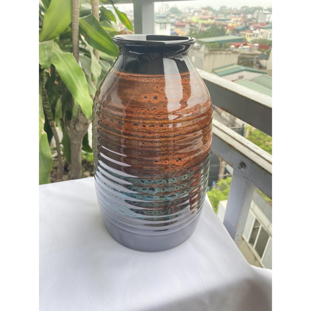 LỌ HOA BÁT TRÀNG CAO CẤP HỌA TIẾT THỔ CẨM ĐỘC ĐÁO