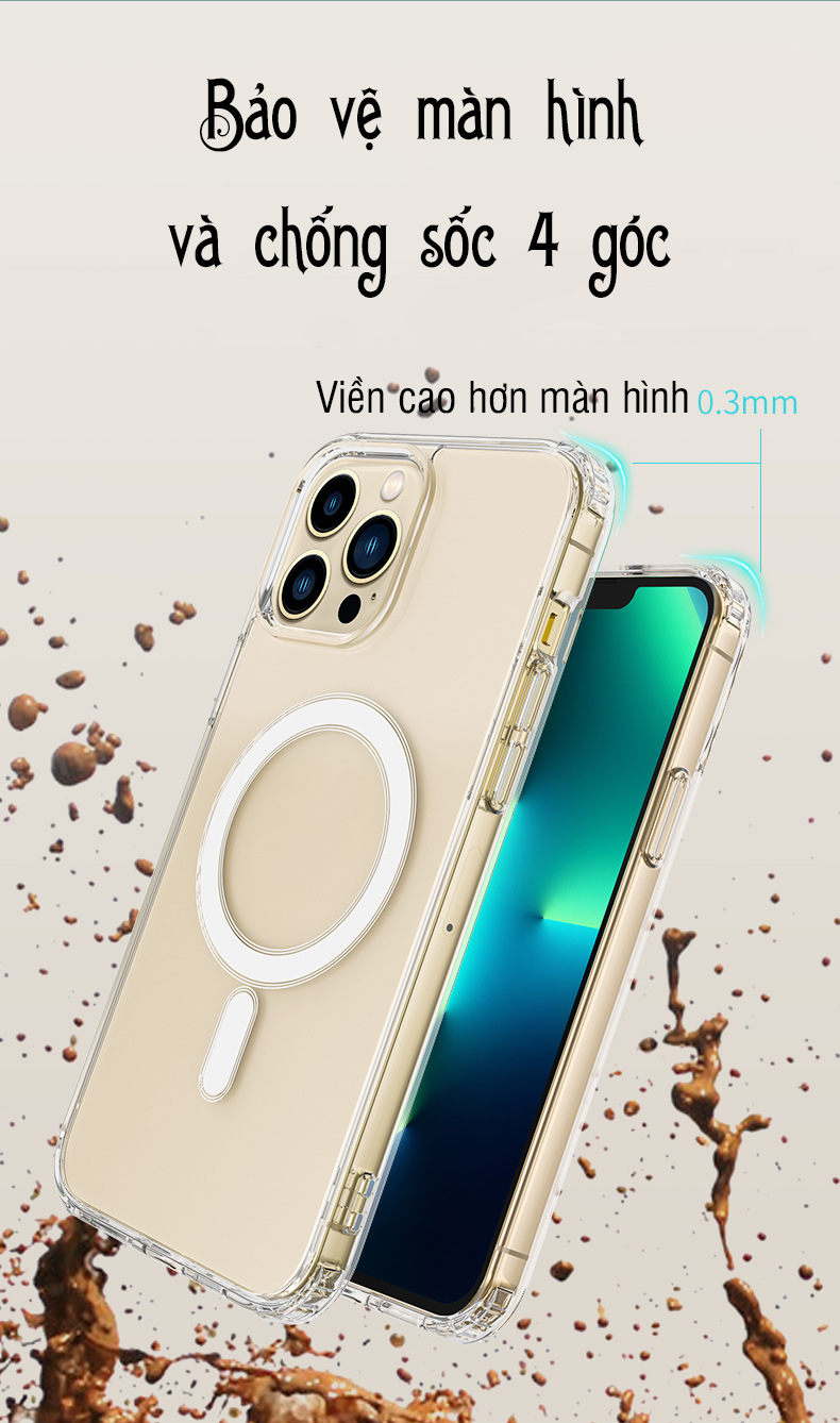 Ốp lưng sạc từ tính dành cho iPhone 15 / 15 Plus / 15 Pro / 15 Pro Max - Hàng chính hãng