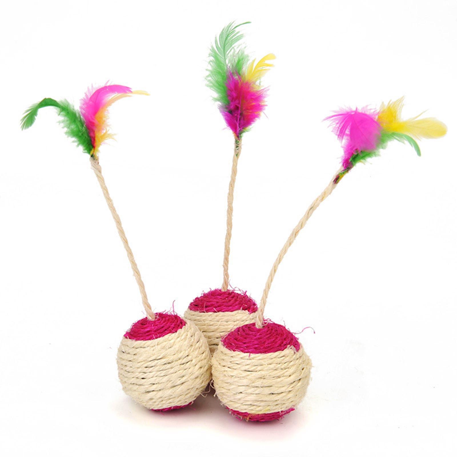 Cat Scratcher Ball Sisal Interactive  for Cats Encourages Exercise