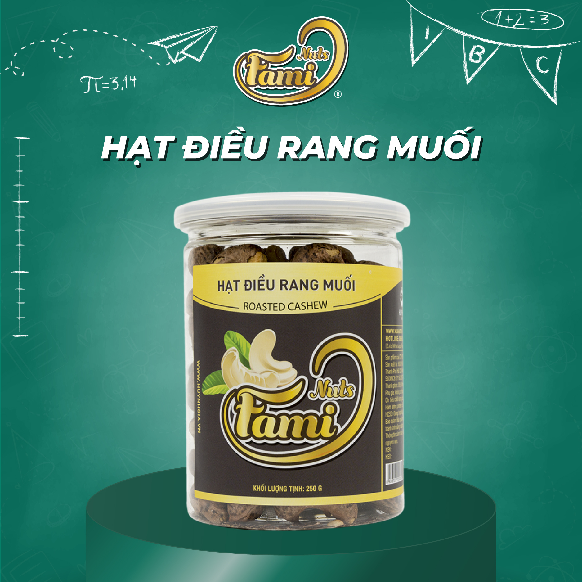 Hạt Điều Rang Muối Vỏ Lụa Fami
