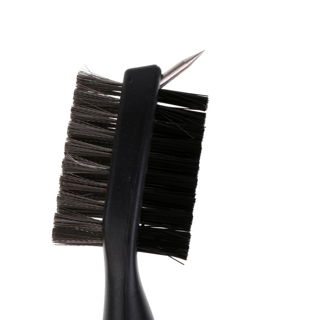 Double Sides Golf Club Brush Groove Cleaner with Retractable String