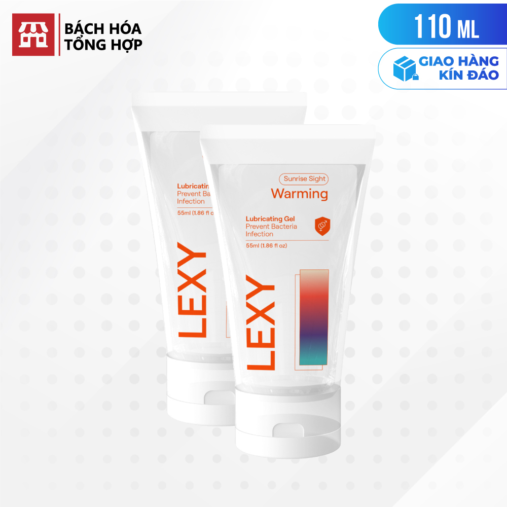 [110ml] Bộ 2 gel bôi trơn ấm nóng - Lexy Warming | Chai 55ml