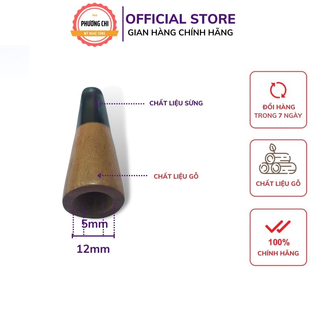 Tẩu Bắt Tóp Xì_Gà mini Ring 22-27 bằng sừng nối gỗ vân nưa đẹp - quà tặng ý nghĩa cho sức khỏe nam giới | Mỹ Nghệ Phương Chi