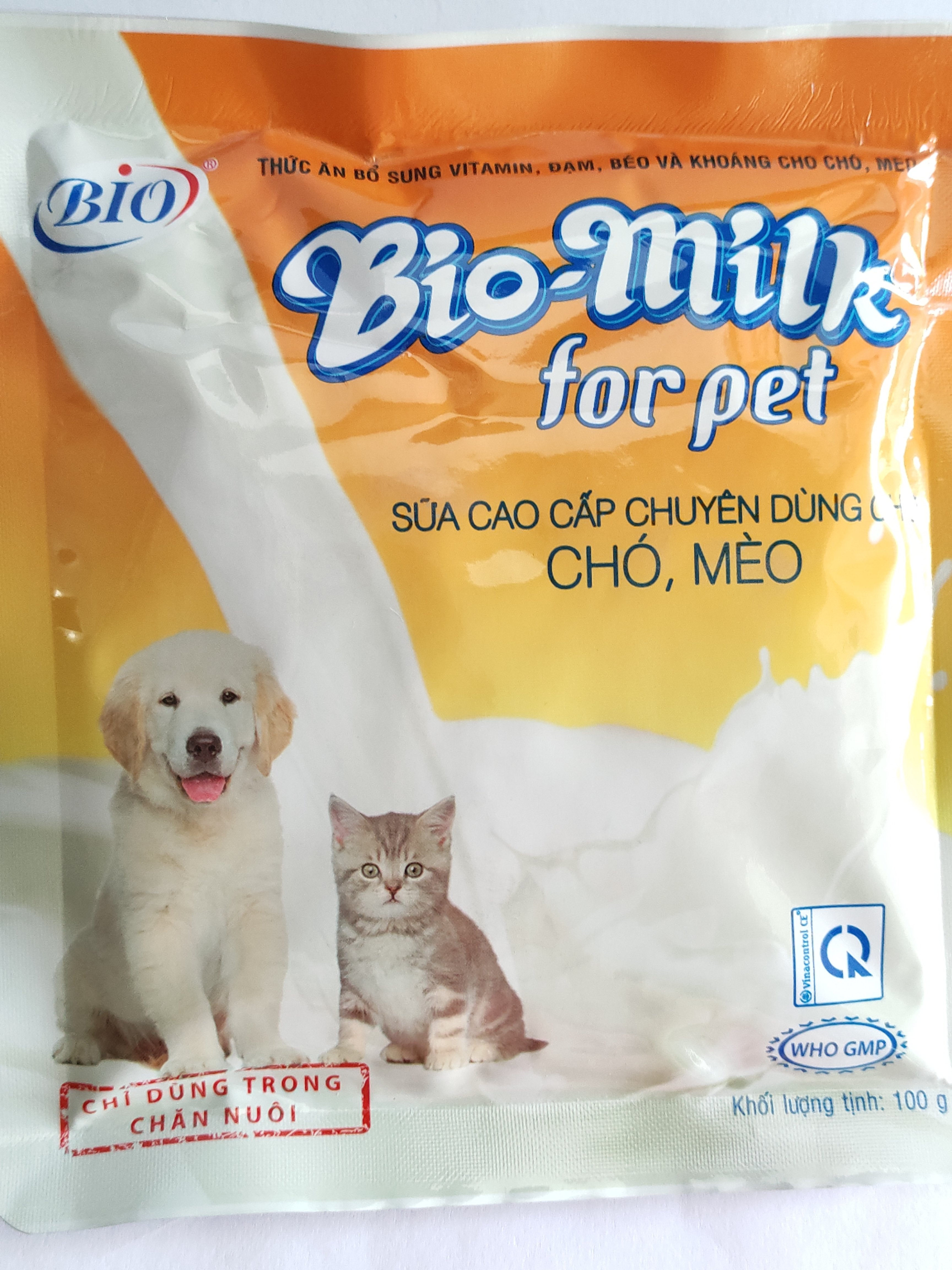 BIO MILK for pet 100G Thức ăn bổ sung vitamin, đạm, béo, sữa cao cấp chuyên dùng cho chó mèo