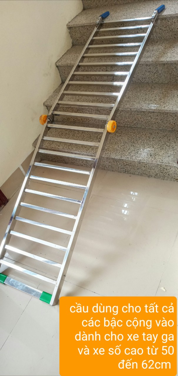 CẦU ĐI XE MÁY INOX . kt 190x45cm