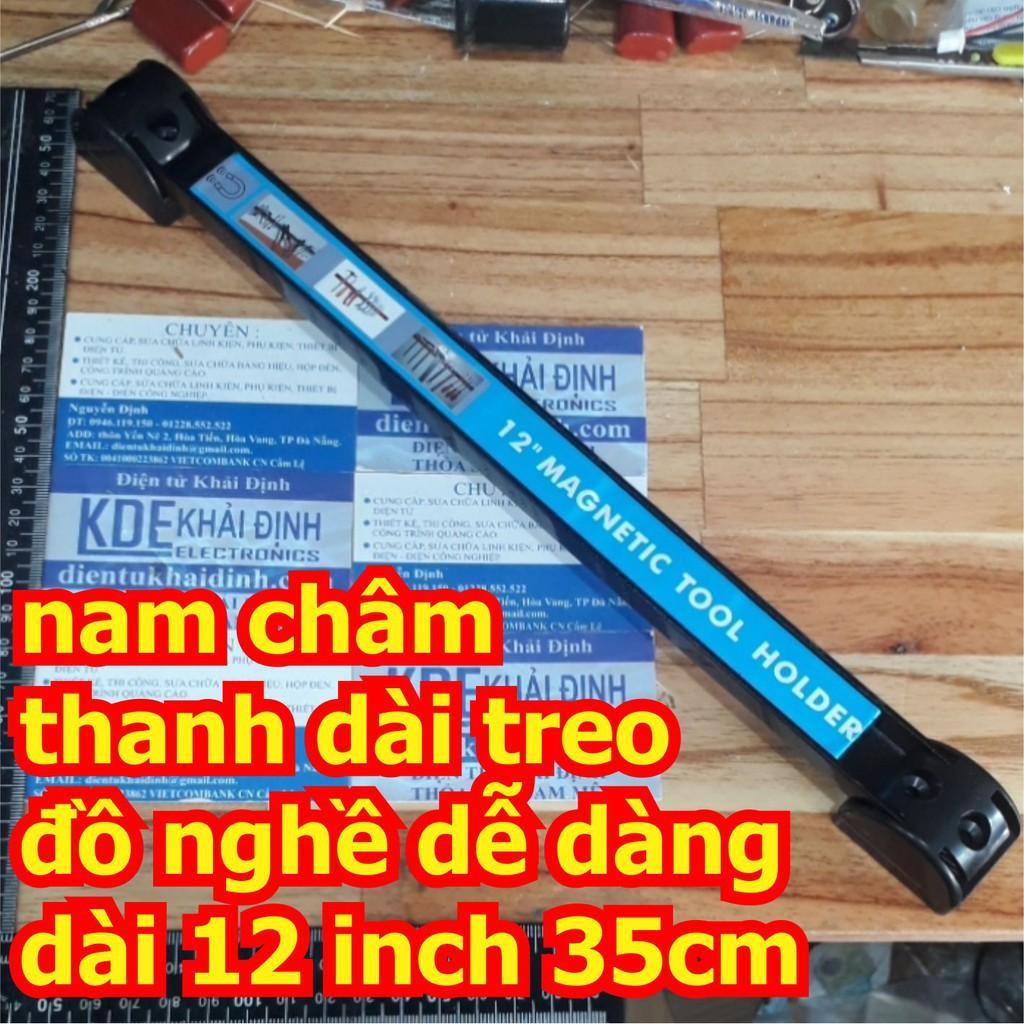 Nam châm vĩnh cửu, nam châm thanh dài treo đồ nghề dễ dàng dài 12 inch 35cm kde6393