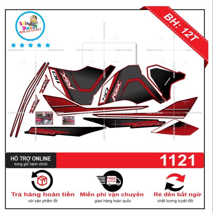 Tem rời wave rsx 2012 đỏ đen