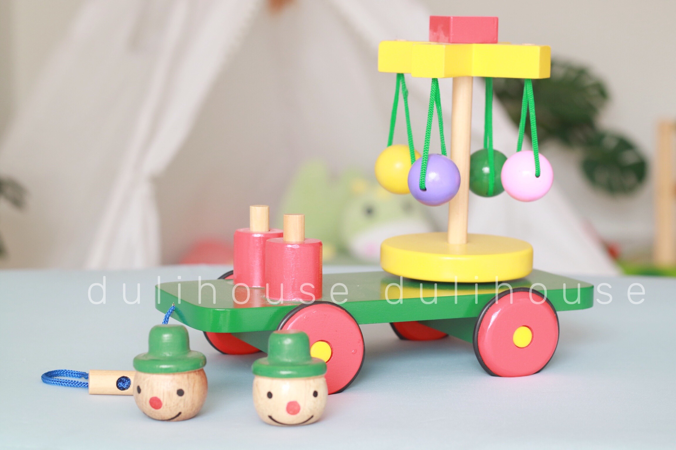 Xe chuyển động chú hề vui nhộn có bánh xe kéo - Phát triển khả nặng vận động sớm cho bé - Sản xuất tại Việt Nam