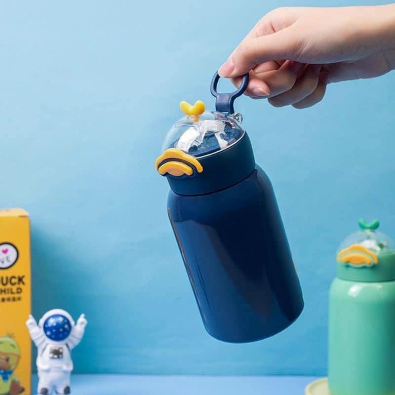 Bình Nước Giữ Nhiệt Inox Cao Cấp Hình Mỏ Vịt - Bình Đựng Nước Đi Học Cho Bé Xinh Xắn