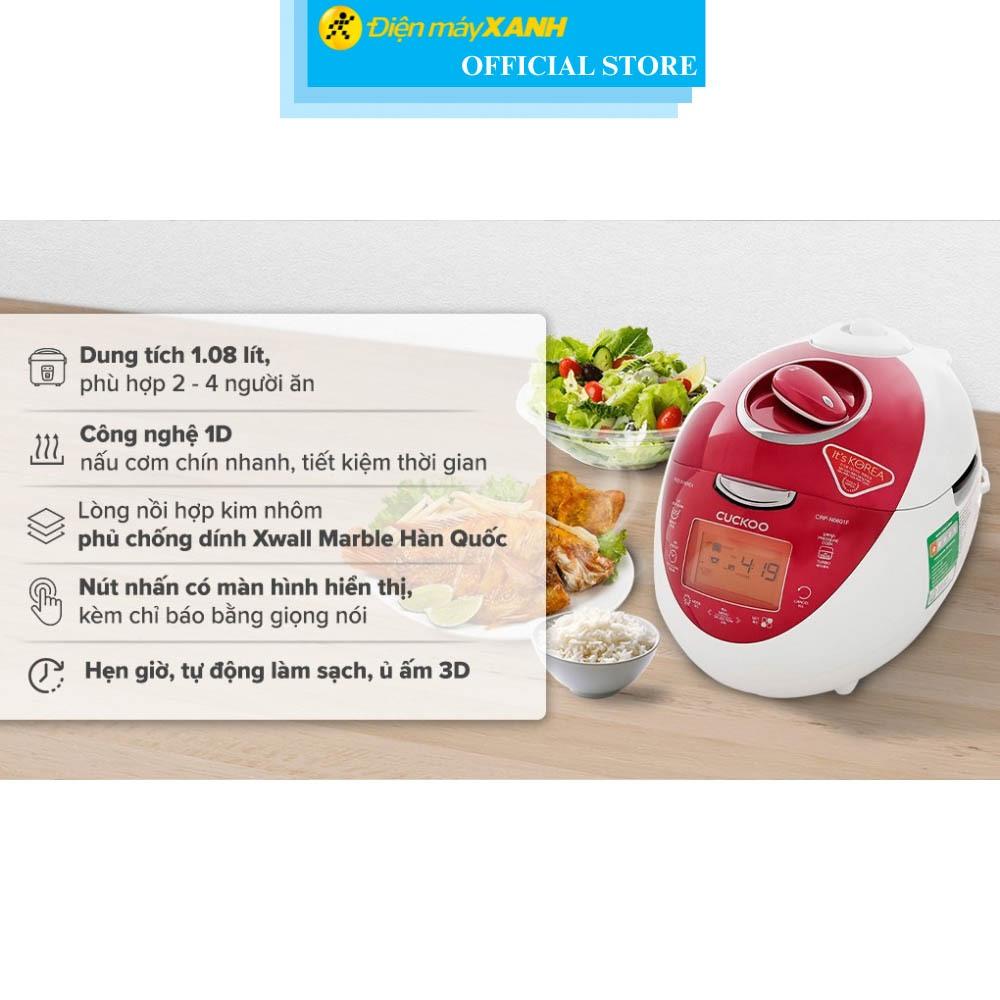 Nồi cơm điện tử áp suất Cuckoo 1.08 lít CRP-N0601F  - Hàng Chính Hãng