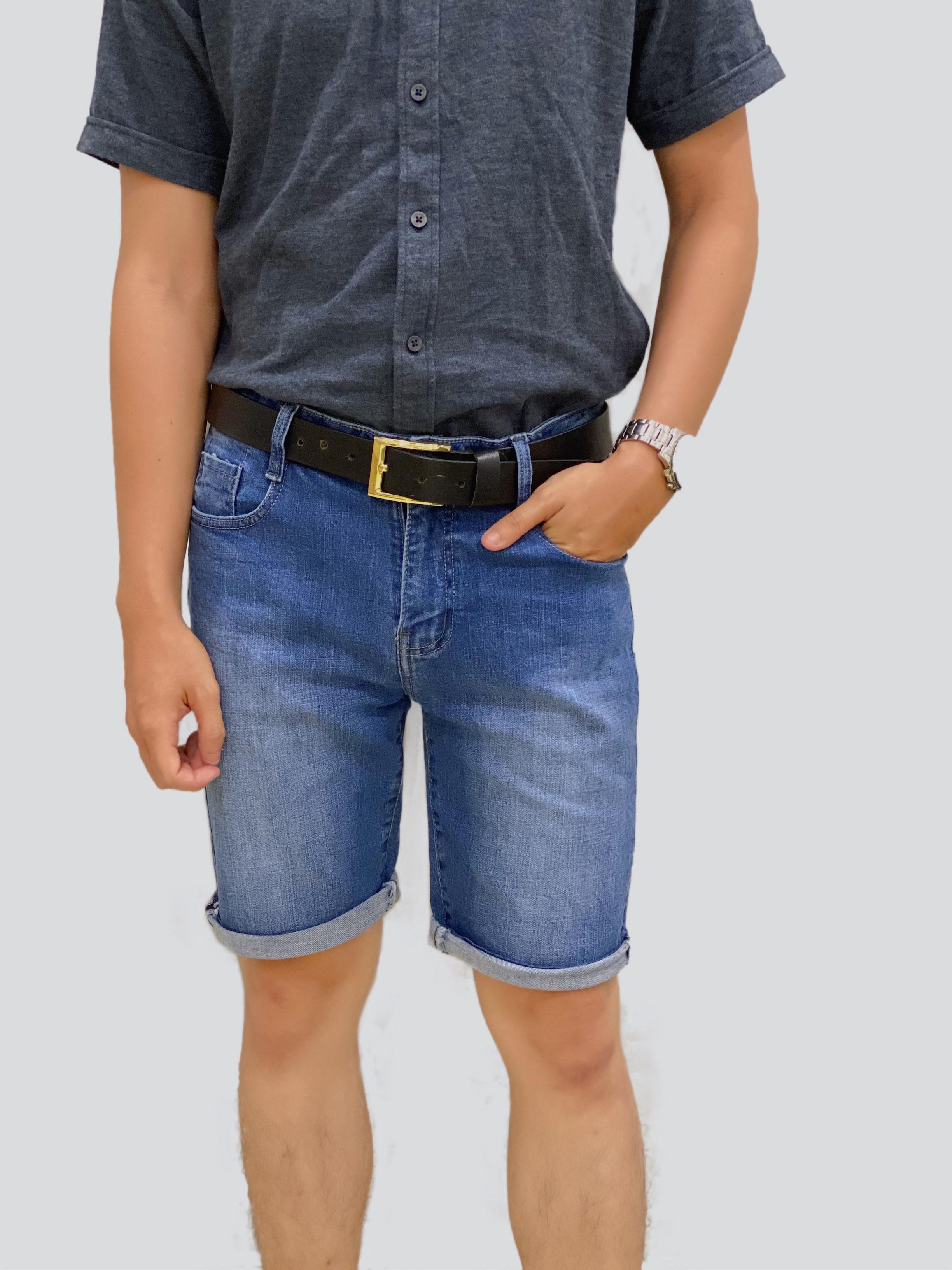 QUẦN SHORT JEAN NAM XANH NHẠT THỜI TRANG CAO CẤP
