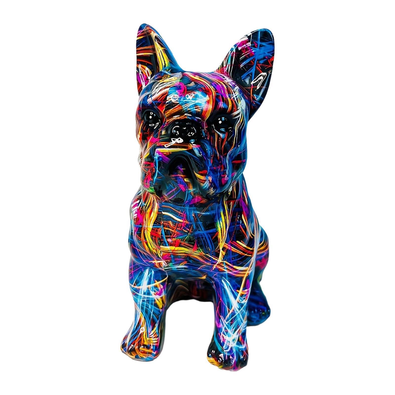 Dog Statue Dog Ornament Resin  Creative Animal Statue Dog Sculpture for Bedroom  Cabinets Entryway