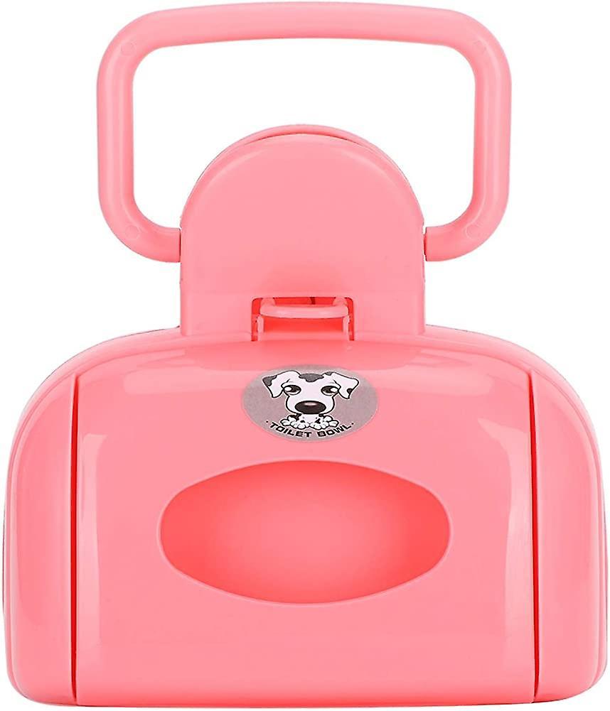 Thú cưng Pooper Scooper, Công cụ làm sạch chất thải chó Pink Dog với hộp lưu trữ quà tặng