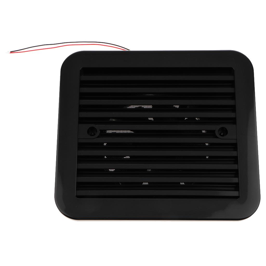RV Caravan Motorhome Side Air Vent Ventilation Cooling Exhaust Fan 12V Black
