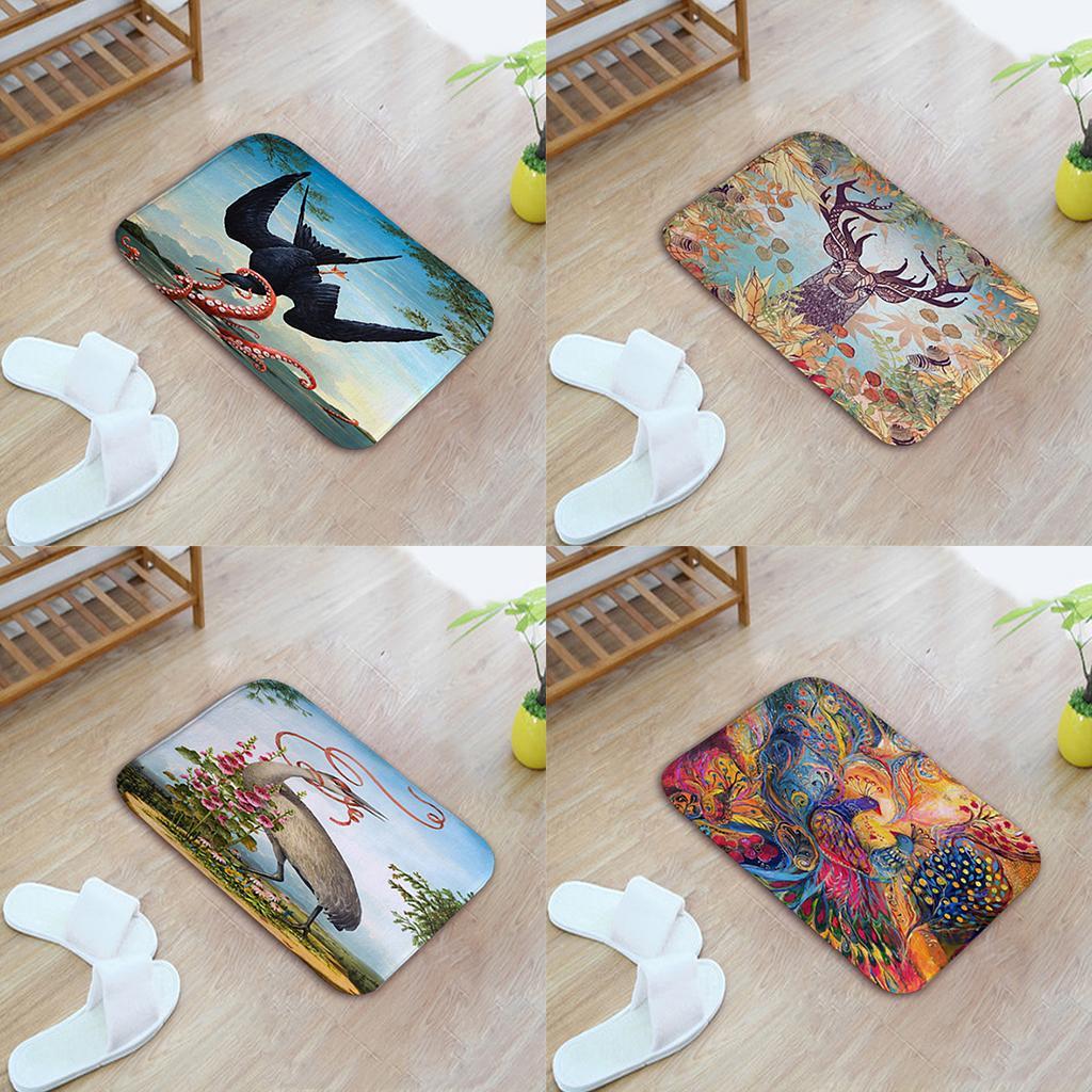Animal Paint Door Mat Entrance Carpet Floor Rug Bathroom  Decor