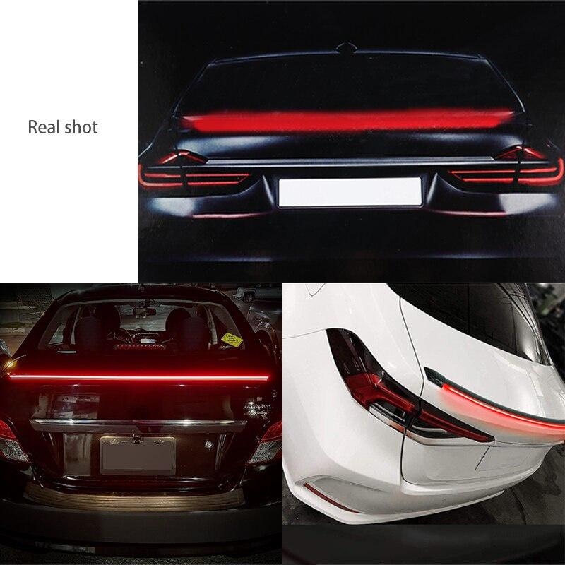Đèn phanh xe hơi LED sợi carbon Đèn tín hiệu rẽ 130cm