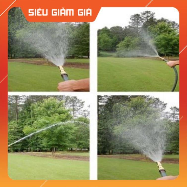Đầu vòi xịt tăng áp mini bằng đồng phun nước rửa xe, tưới cây tăng áp đa năng có đai siết ống đi kèm 206587
