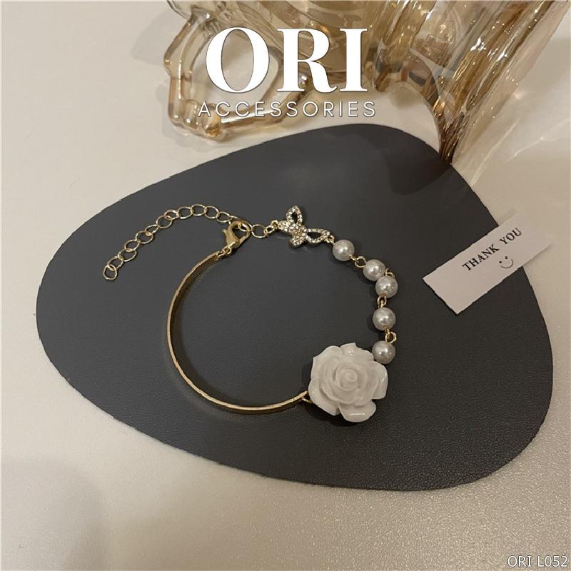 Lắc tay nữ mặt hoa hồng Alva tinh tế thời trang ORI ACCESSORIES L052