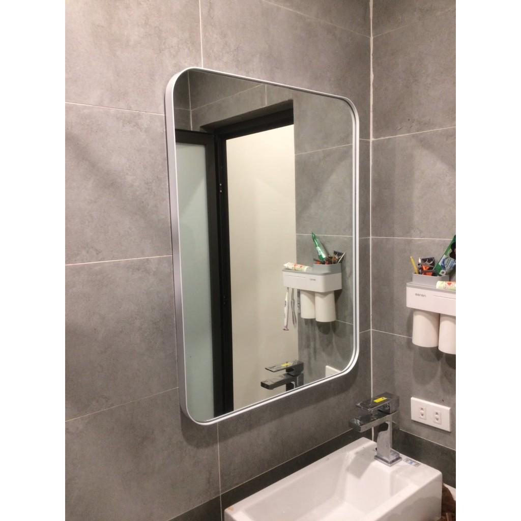Gương Chữ Nhật Khung Thép Tĩnh Điện Cao Cấp, Gương Nhà Tắm, Gương Trang Trí Nhà Cửa