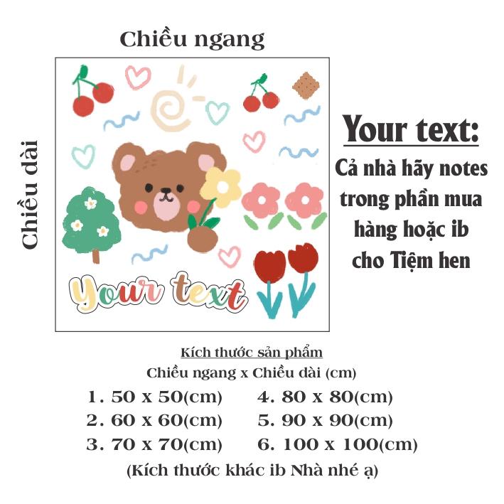 Hình dán gấu dễ thương aesthetic trang trí gương, kính cửa hàng cute 12