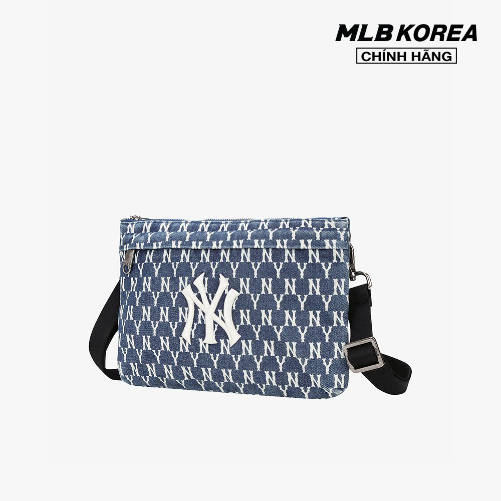 MLB - Túi đeo chéo chữ nhật Monogram Denim Sacoche