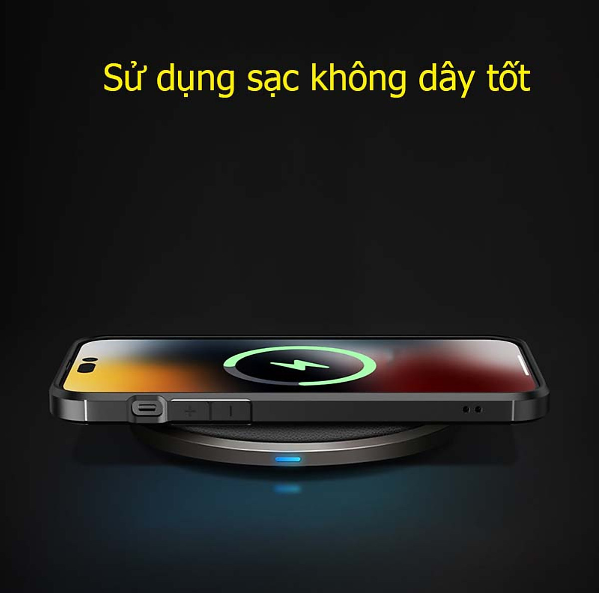 Ốp trong viền tím cho iPhone 14 pro max chống sốc cao cấp - hàng chính hãng