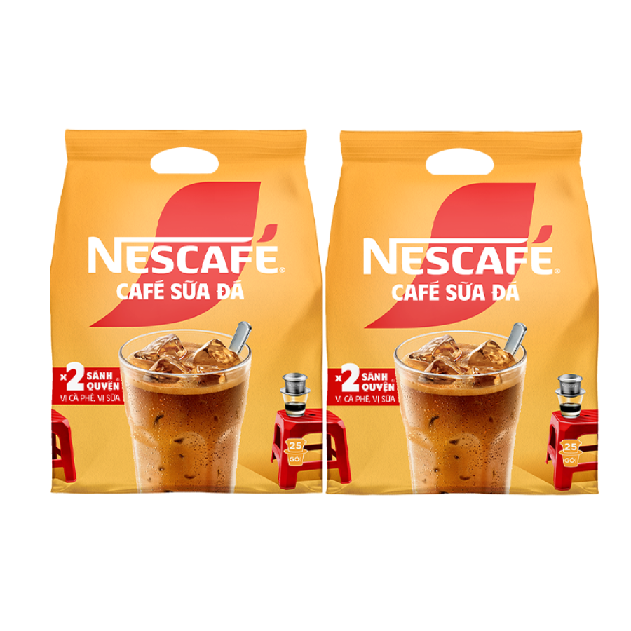 Mua Kèm Giảm Thêmcombo 2 Bịch Cà Phê Sữa Nescafé Cà Phê Sữa Đá Bịch 25 Gói X 24G