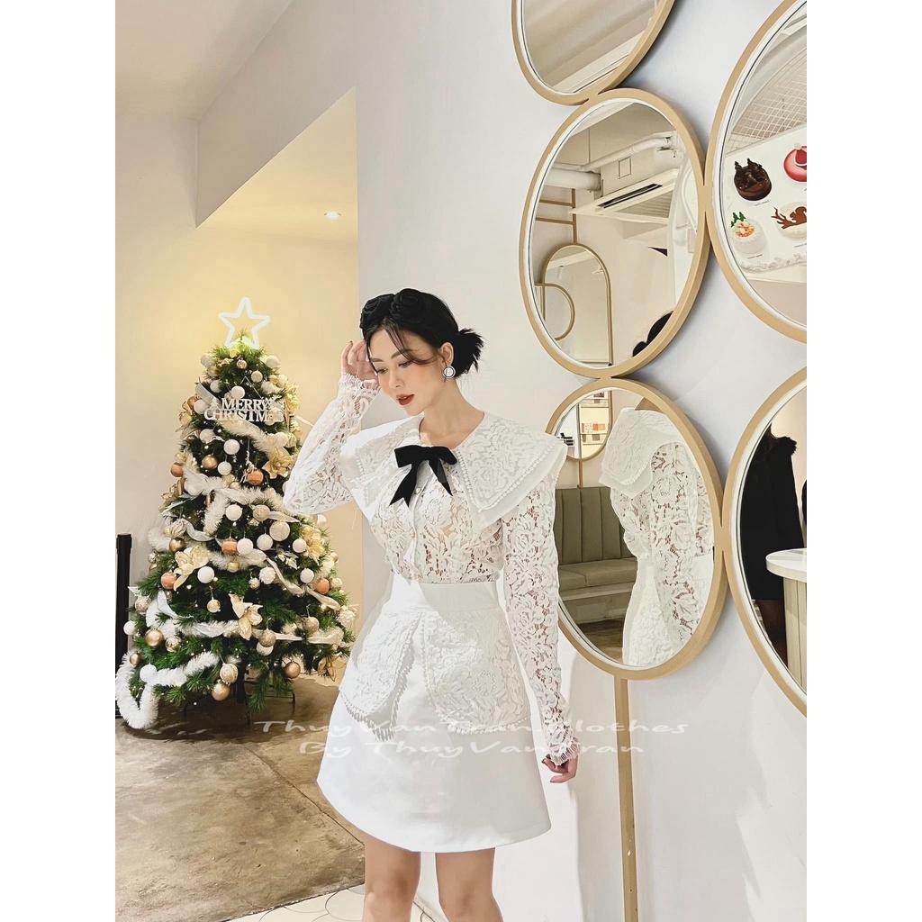 Set áo ren cổ Ulzzang &amp; chân váy A