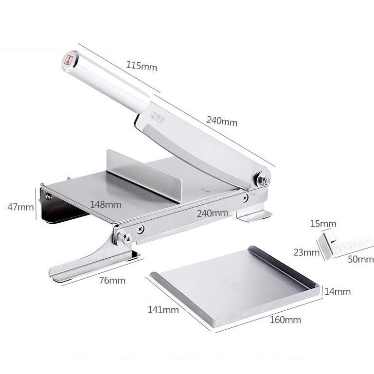 Dao Chặt Thịt Gà, Thái Thịt Bò Đông Lạnh, Thái Thuốc Bắc, Cắt Đa Năng KD0270, Lưỡi Thép 40CR14, Inox 430 - Tặng Tay Mài KD0315