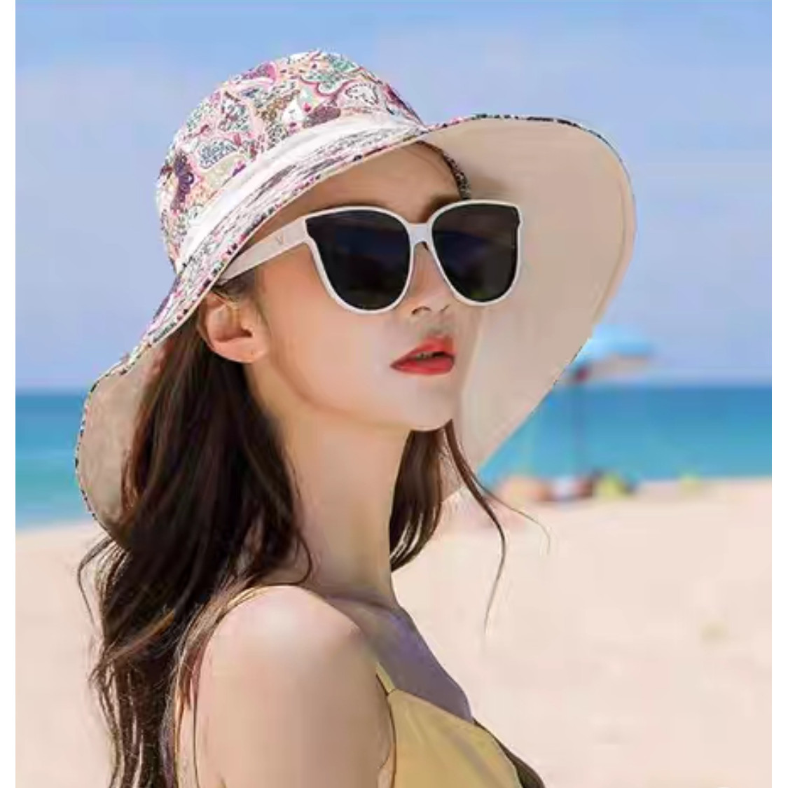 NÓN RỘNG VÀNH GẤP GỌN , MŨ RỘNG VÀNH ĐI BIỂN GẤP GỌN THỜI TRANG HÀN QUỐC Dona21060904